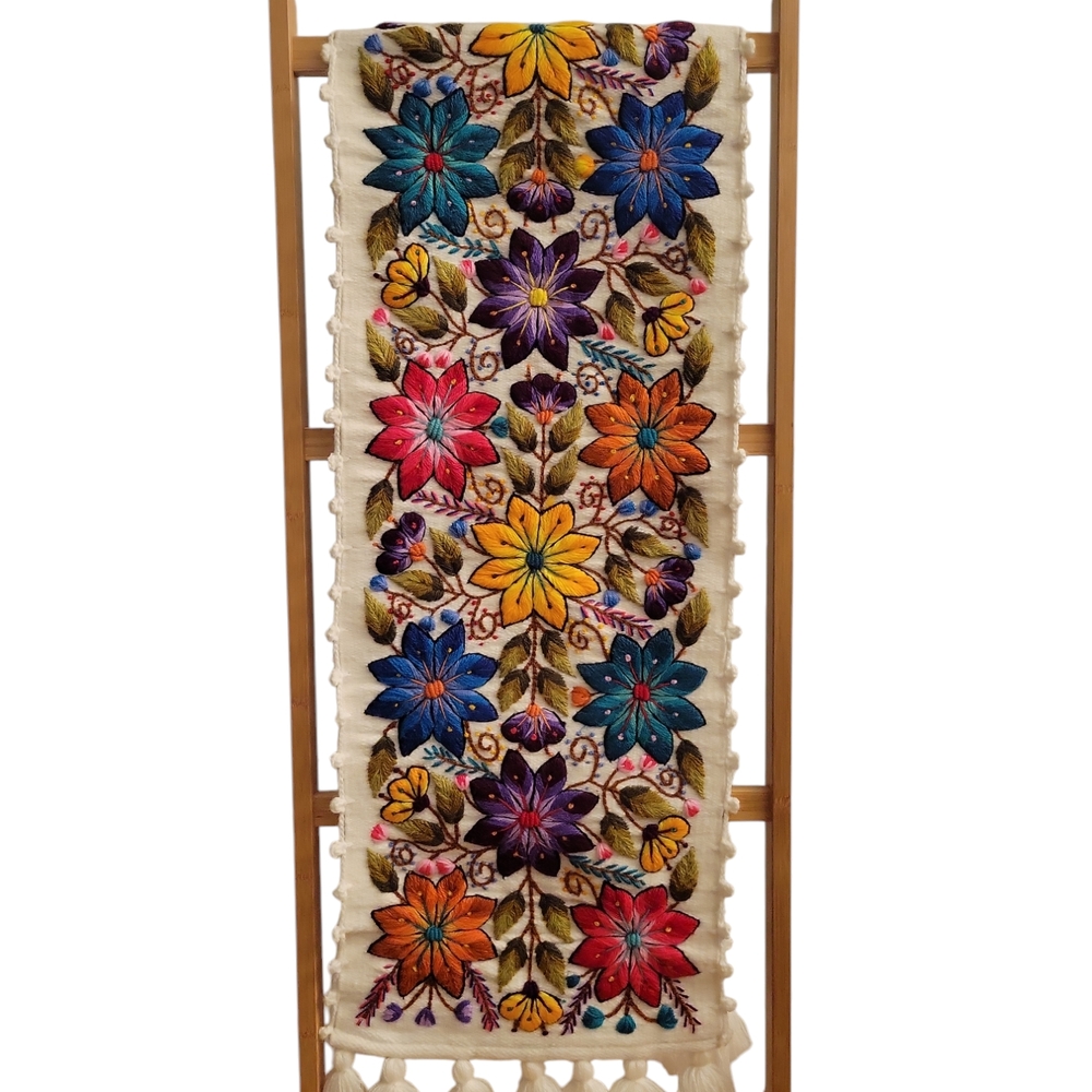 Floral Embroidered Wall Hanging
